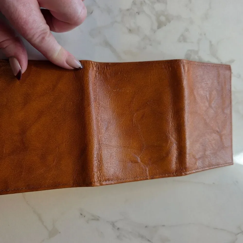 Vintage Prince Gardner Brown Leather Folding Card Wallet